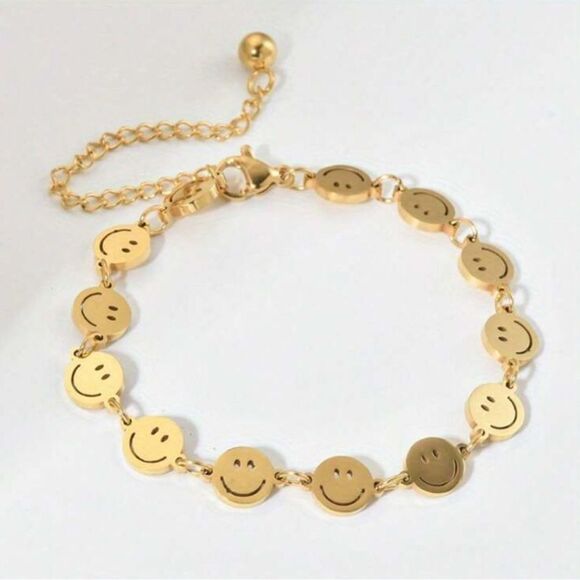Smiley Face Bracelet N1361 - Picture 2 of 5
